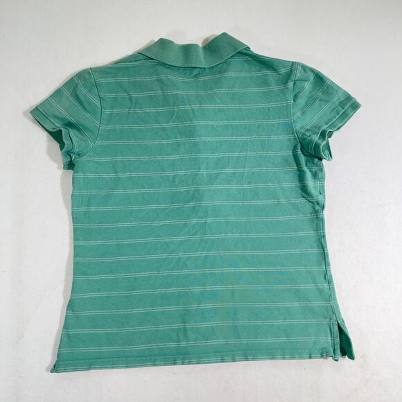 Sonoma Pullover Shirt Woman's Medium 6 Metal Snap Buttons Henley Light Green - Picture 3 of 11
